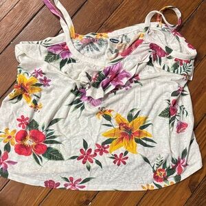 Old Navy Floral Camisole with Red, Yellow, and Purple Accents